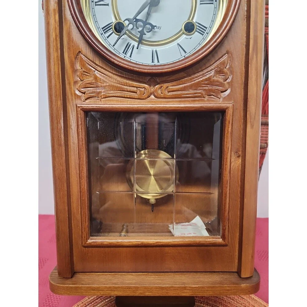 Vintage Powell 35 Day Key Wind Parlor Clock Tested Working 1980s In Original Box
